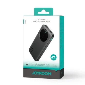 JOYROOM JR-PBF12 2.4A LED 12W Power Bank - 10000mAh - Black